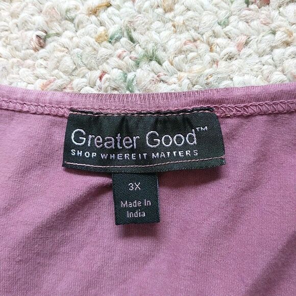 Greater Good Tank Top Womens 3X Purple Tie Dye Butterfly Layered Fairy Hippie - Picture 6 of 9